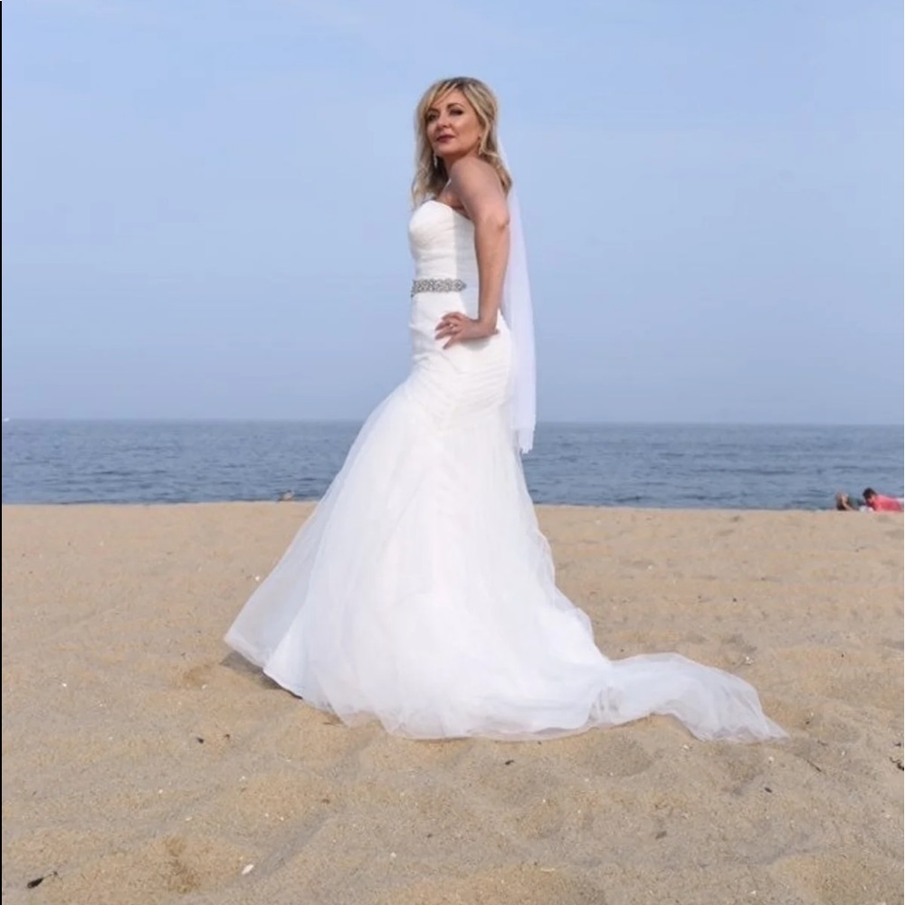 Davids Bridal corset back wedding gown - Picture 8 of 11